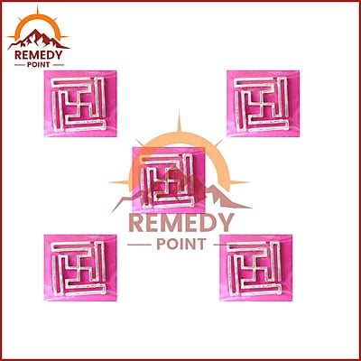 Silver Nandavrit Swastik 1Pc.